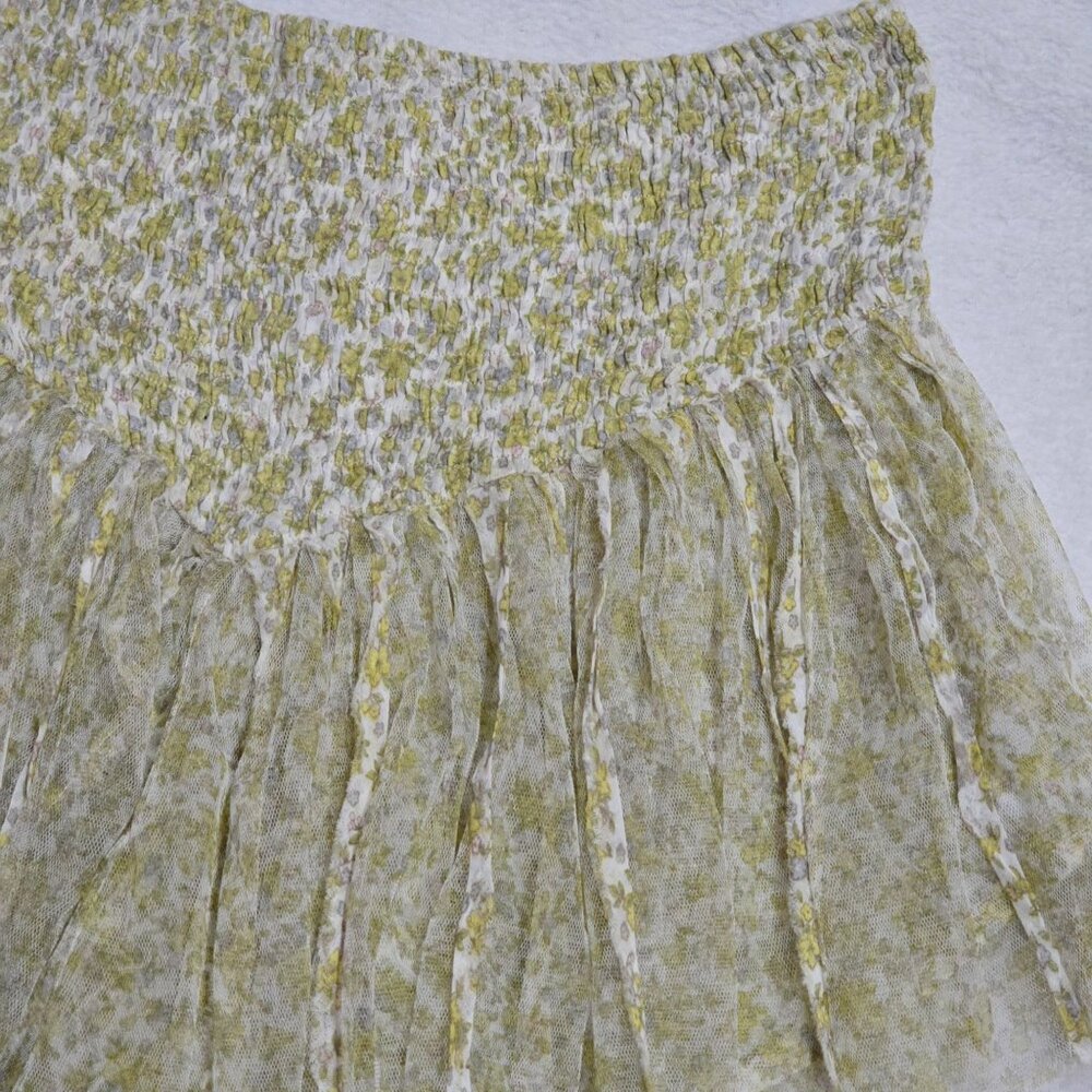 Free People Cream and Sage Floral Mini Skirt - Picture 11 of 13